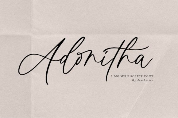 Adonitha Script Font for Handmade Creations
