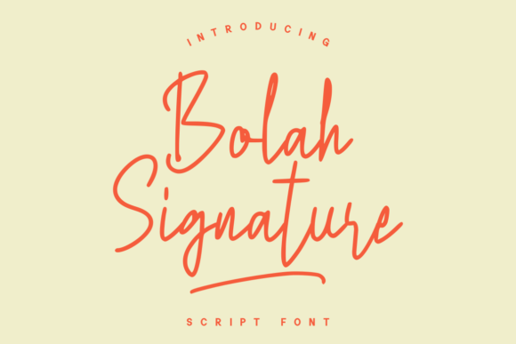 Bolah Signature: A Magical Script Font for Branding Projects