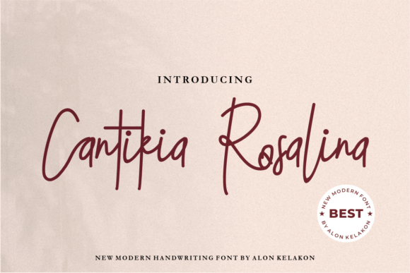 Cantikia Rosalina: A Handwritten Font for Editorial Design