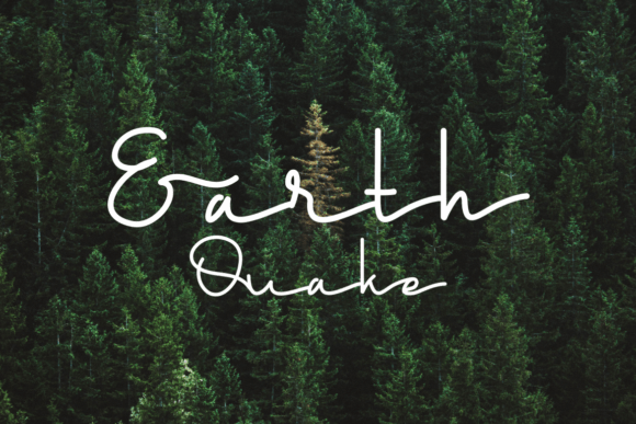 Earth Quake Font Review: A Modern Handwritten Signature Style