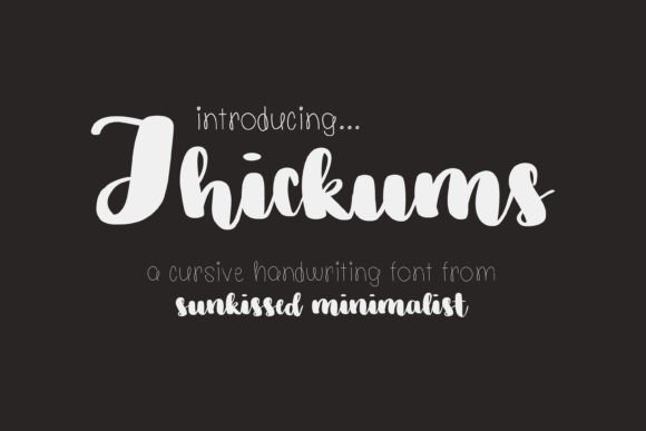 Thickums: A Handwritten Font That Elevates Handmade Creations